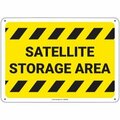 Pig PIG Satellite Storage Area Sign 10" x 7" Vinyl 10" L x 7" H SGN2032-7X10-VYL